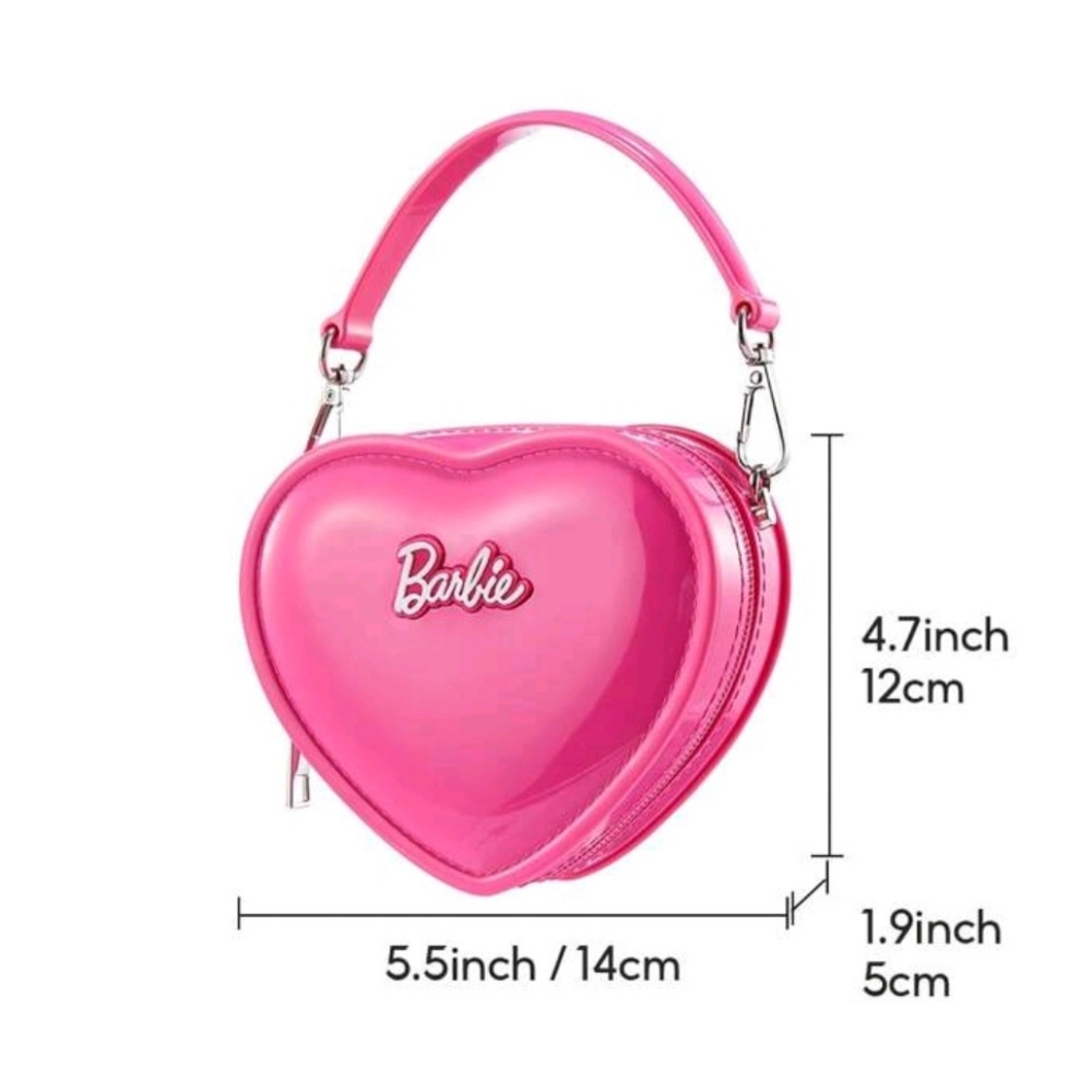 Barbie × Miniso Barbie Series Small Jelly Heart Bag With Detachable Strap - Picture 10 of 15